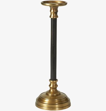 Foto av elegant ljusstake i guld och svart design