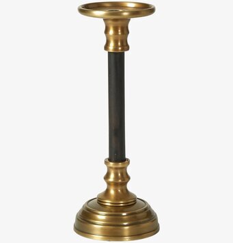 Foto av modern ljusstake i guld och svart design