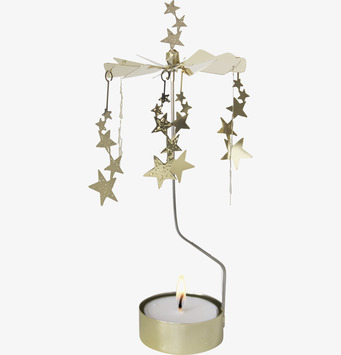 Bild av en elegant ljuslykta med roterande stjärnor