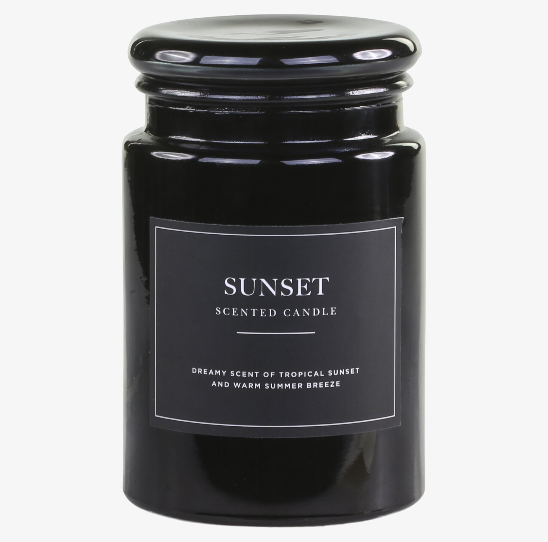 Doftljus Sunset från Chic Antique i elegant svart glasburk