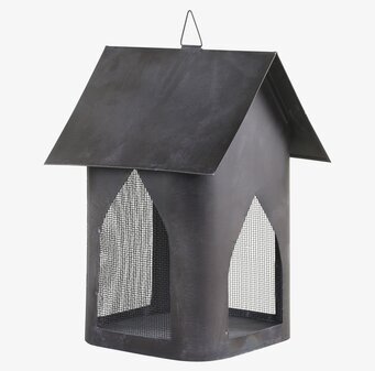 Ljuslykta Hus #4 från Chic Antique, rustik lykta med nät