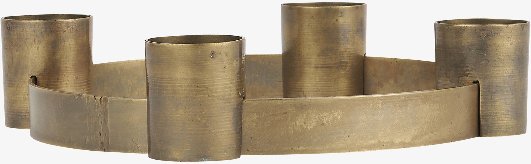 Bild av elegant mässingsljusstake med adventsdesign