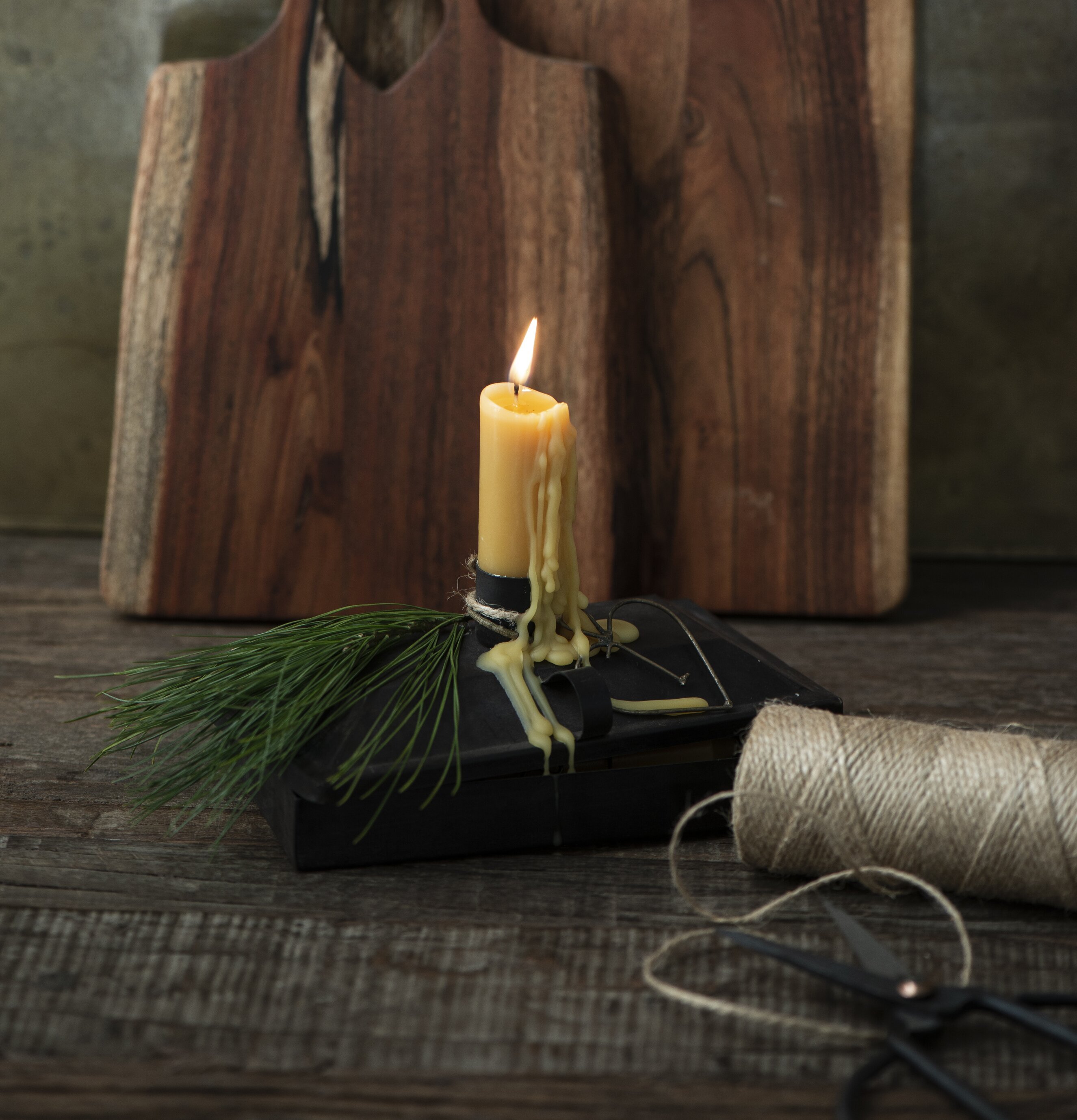 Bild av varm atmosfär med rustik och elegant design