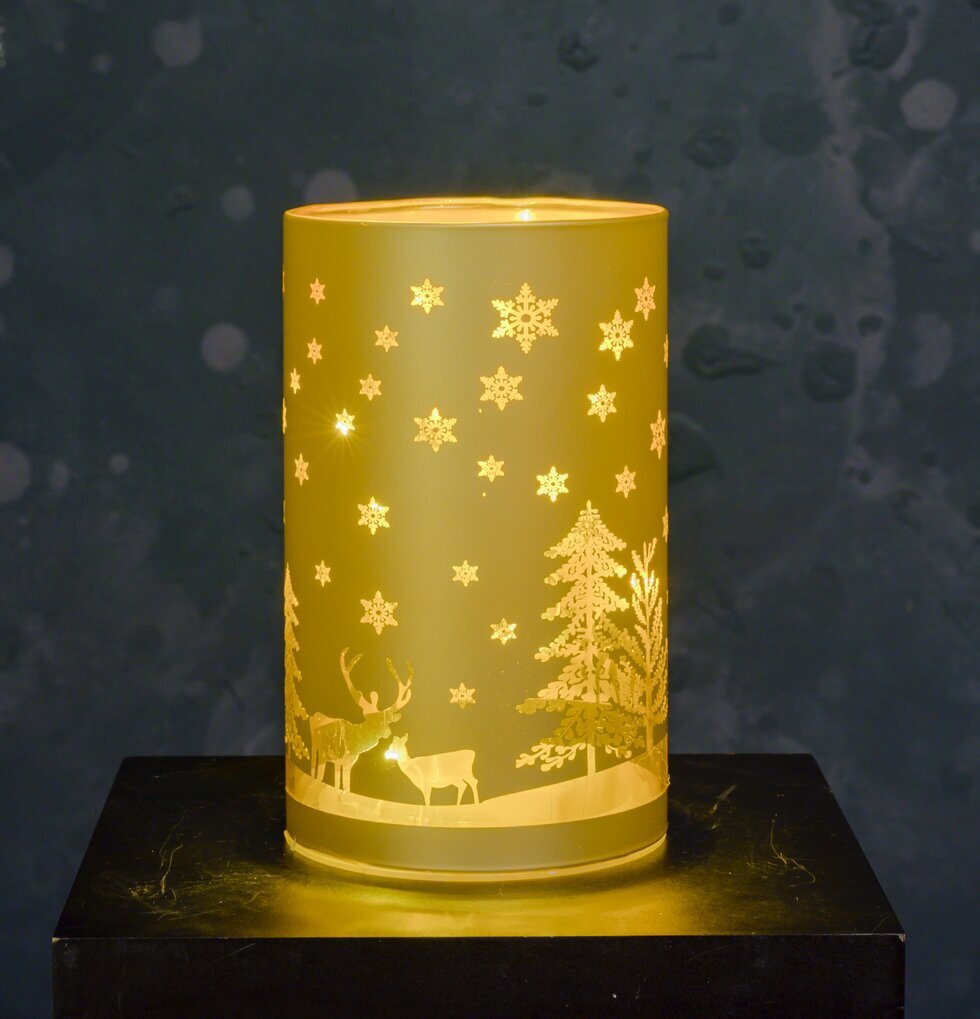 Glasrör LED Julmotiv Guld 15 Cm från Multi Agentur