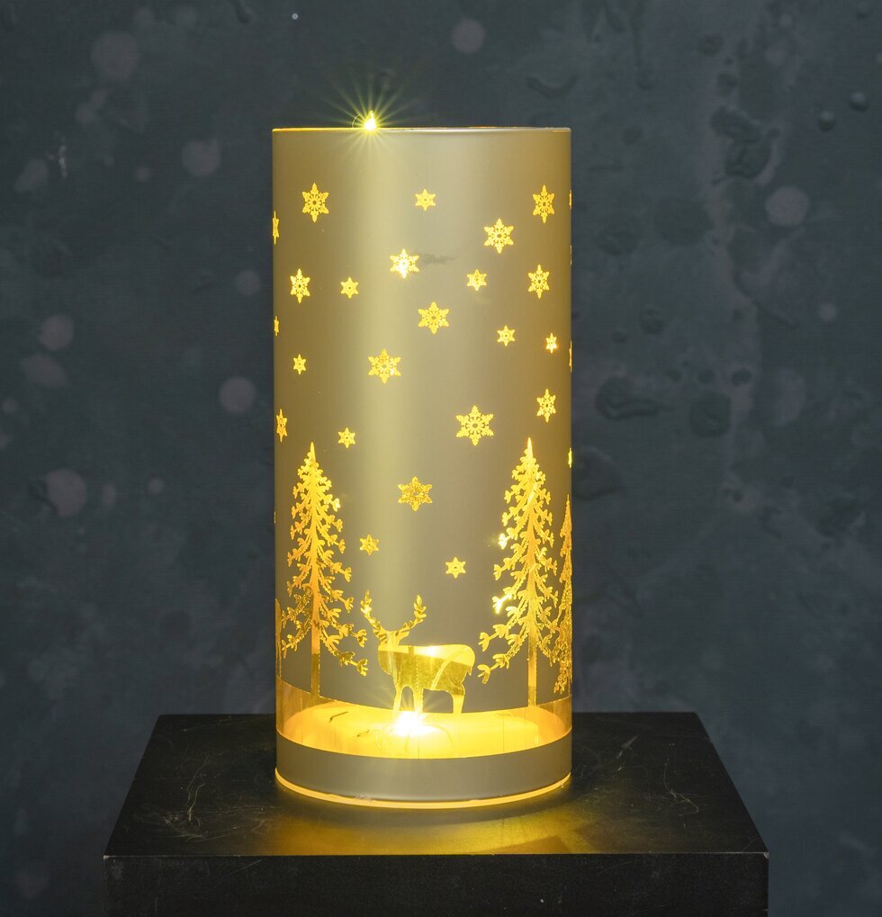 Glasrör LED Julmotiv Guld 20 Cm från Multi Agentur