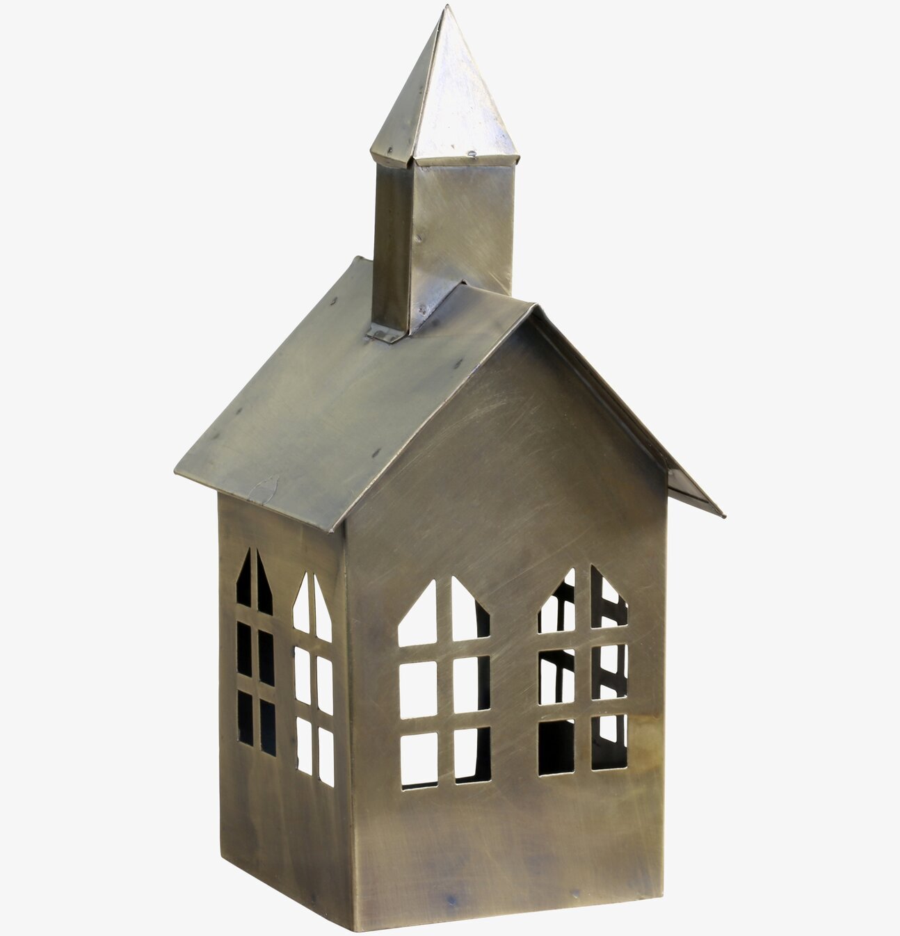 Ljuslykta Hus #2 Antik Mässing från Chic Antique, rustik charm