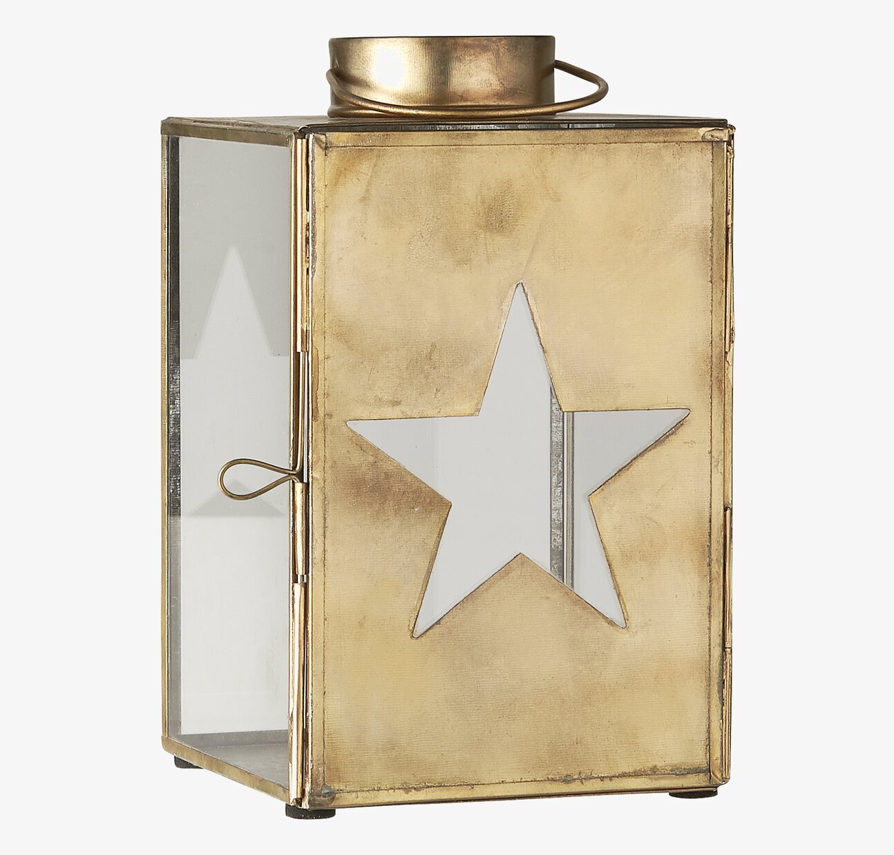 Bild av elegant ljuslykta med gyllene stjärndesign