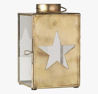 Bild av elegant ljuslykta med gyllene stjärndesign