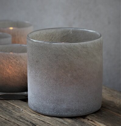 Ljuslykta Lumiere Sage Frost Stor från Majas Cottage