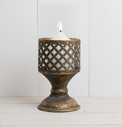 Ljuslykta På Fot Bronspatina från Multi Agentur i metall