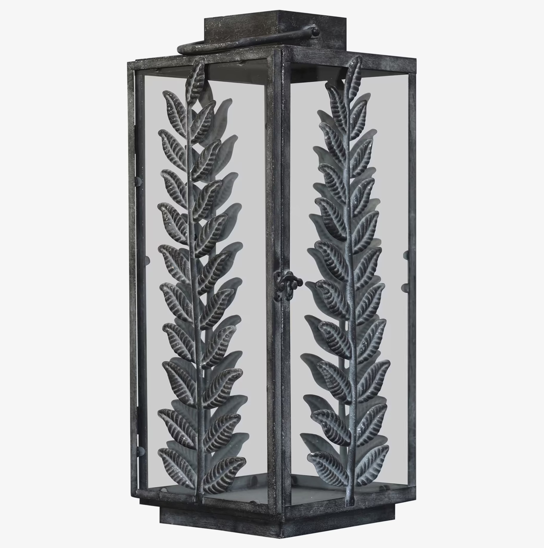 Lanterna Bladdekor Antique Zink Stor från Chic Antique