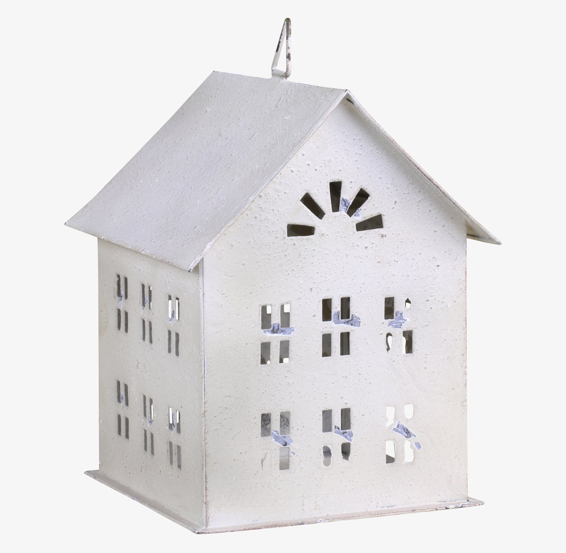 Ljuslykta Hus #2 Antique Creme från Chic Antique, vintage-stil