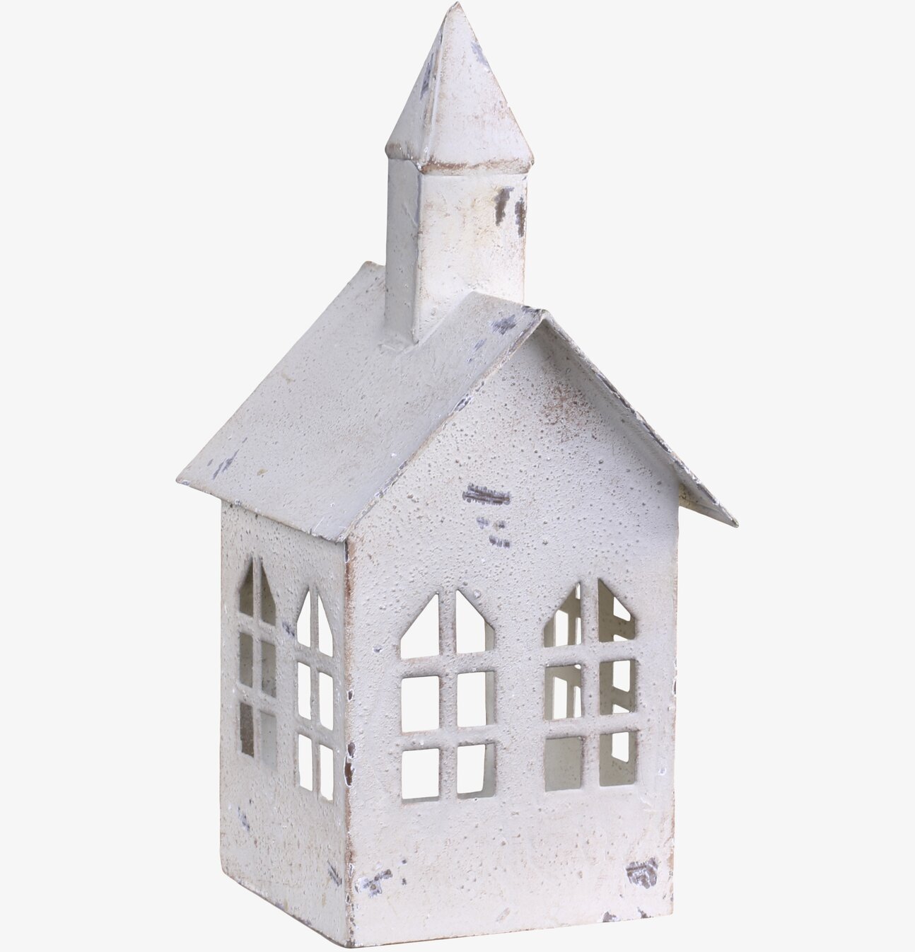 Ljuslykta Hus #3 Antique Creme från Chic Antique med patina