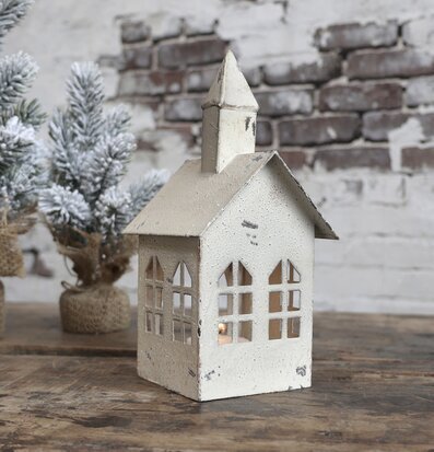 Ljuslykta Hus #3 Antique Creme från Chic Antique