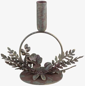 Bild av elegant ljusstake med antik mässingsfinish