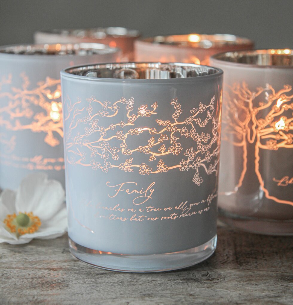 Ljuslykta - Family Vit från Majas Cottage på träyta