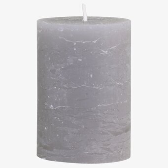 Bild av rustikt blockljus i grå ton med unik textur