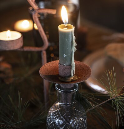 Bild av stämningsfull scen med ljus och naturdetaljer