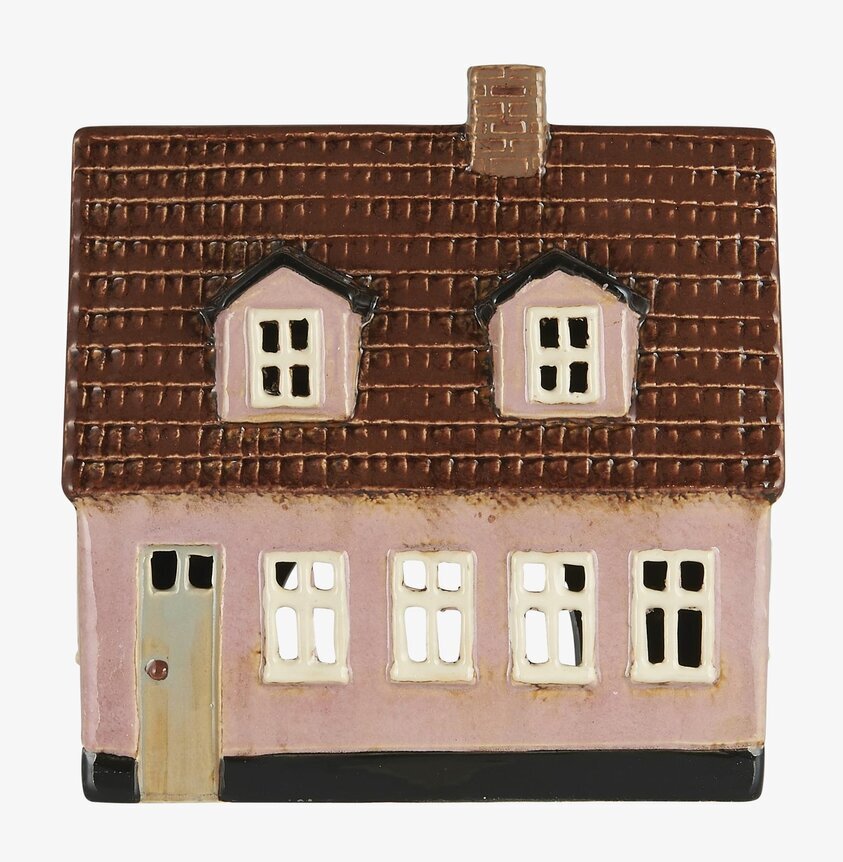 Ljuslykta My Home Town #4 från IB Laursen, rosa husdesign