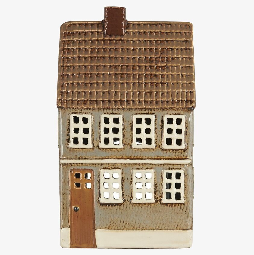 Ljuslykta My Home Town #6 från IB Laursen, keramik, grå