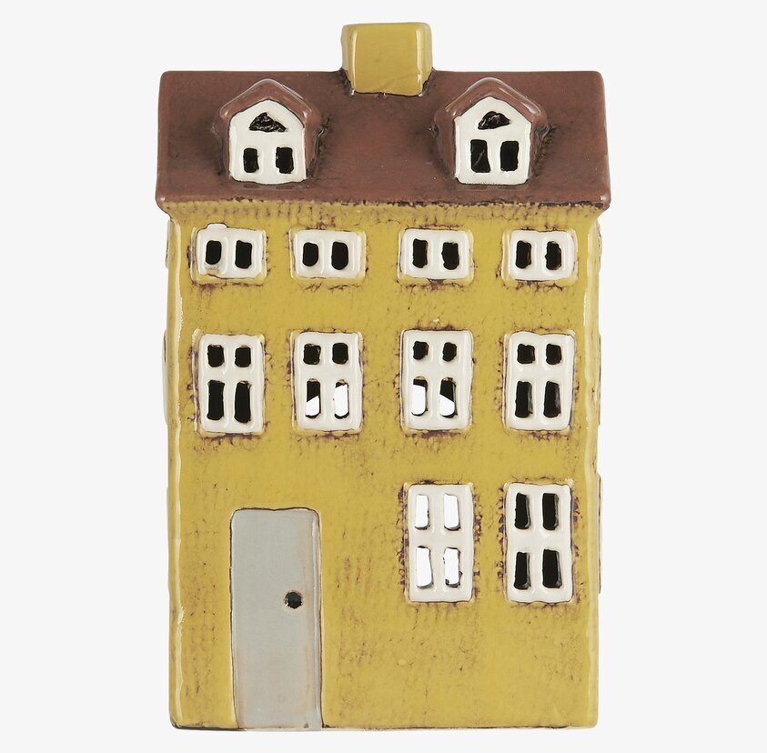 Ljuslykta Nyhavn Gul från IB Laursen, husformad och charmig