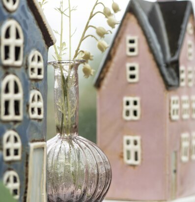 Ljuslykta Nyhavn Vindskupa Rosa från IB Laursen i keramik