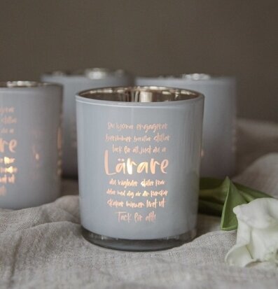 Ljuslykta - Tack För Att Just Du Är Lärare från Majas Cottage