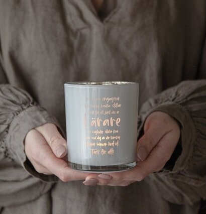 Ljuslykta - Tack För Att Just Du Är Lärare från Majas Cottage