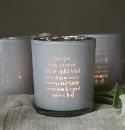 Ljuslykta - Tack För Allt Du Ger Våra Barn från Majas Cottage