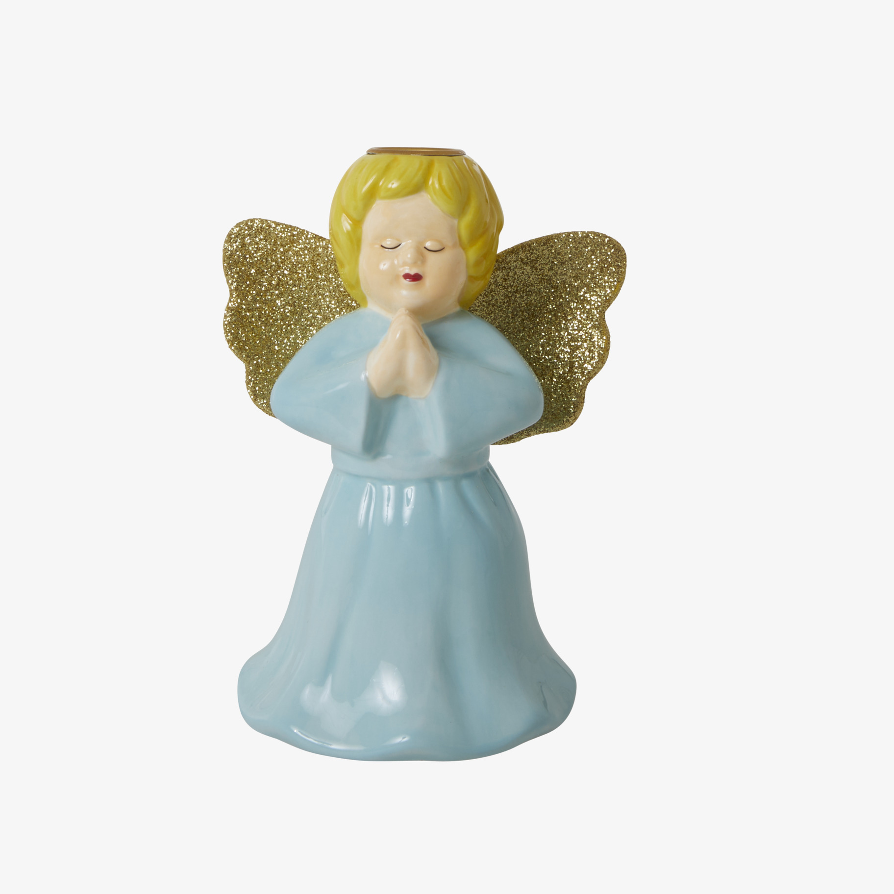 Bild av dekorativ ljushållare i form av en ängel