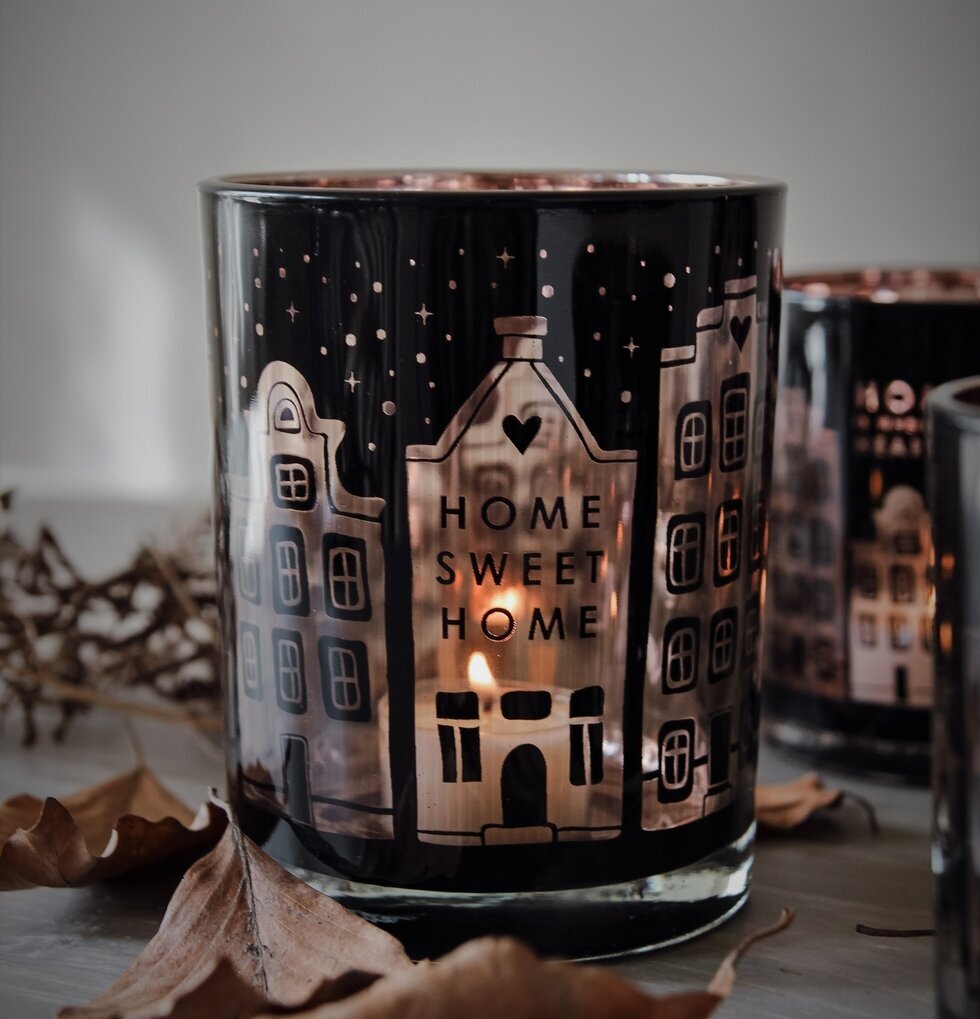 Ljuslykta - Home Is My Happy Place från Majas Cottage