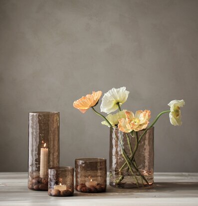 Ljuslykta Hamra Chestnut 8x8 Cm från Majas Cottage i glas