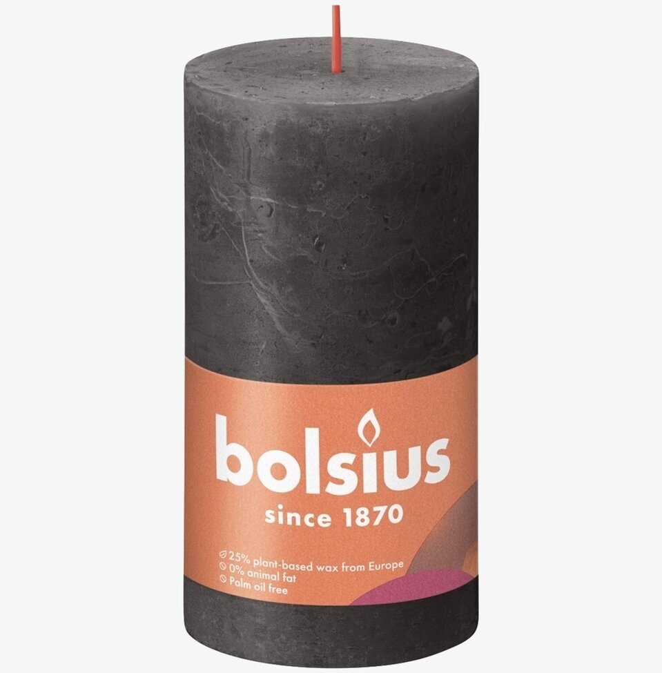 Bild av cylinderformat blockljus i Stormy Grey nyans