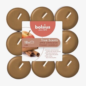 Bild av doftljus med äpple och kanel i elegant design