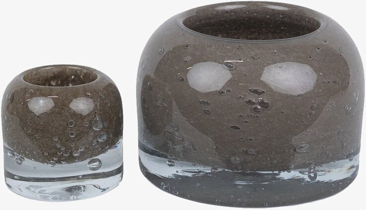 Leah Ljuskopp Taupe Stor från Olsson & Jensen i tvåtonat glas