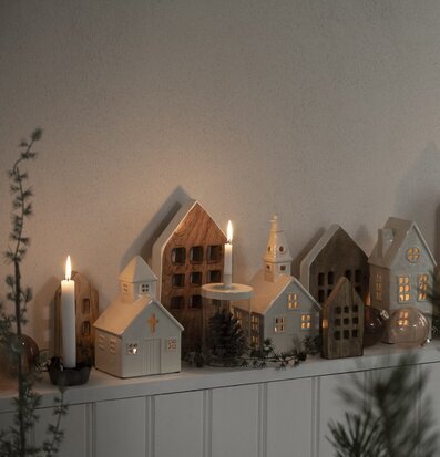 Ljuslykta Kyrka Liten Creme från IB Laursen på hylla