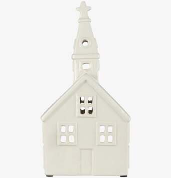 Ljuslykta Kyrka Stor Creme från IB Laursen i keramik