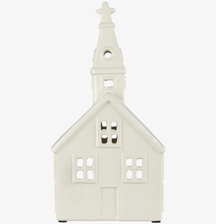 Ljuslykta Kyrka Stor Creme från IB Laursen i keramik