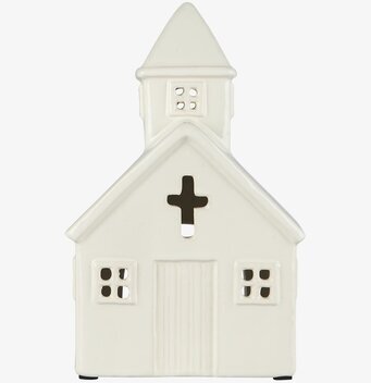 Ljuslykta Kyrka Liten Creme från IB Laursen i keramik