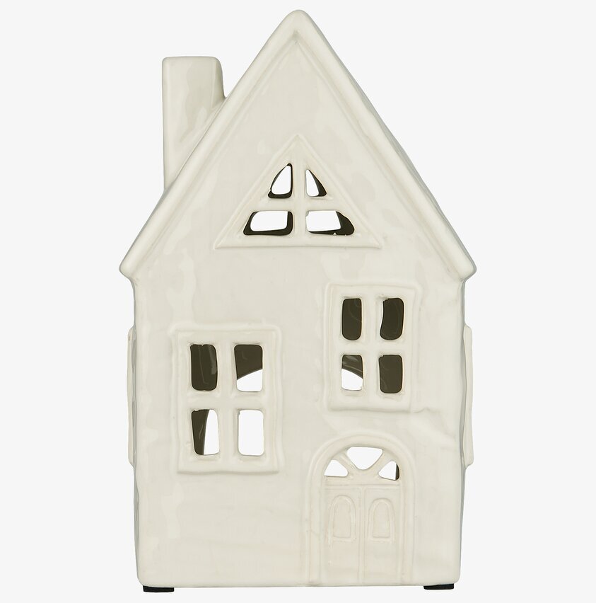 Ljuslykta Hus Välvd Dörr Creme från IB Laursen i keramik