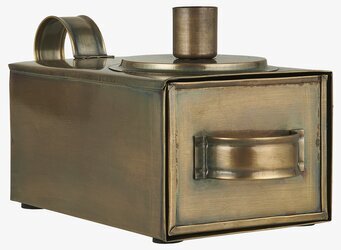 Bild av elegant ljusstake i mässing med förvaring