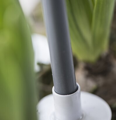 Bild av ljuslykta i harmonisk och naturlig miljö