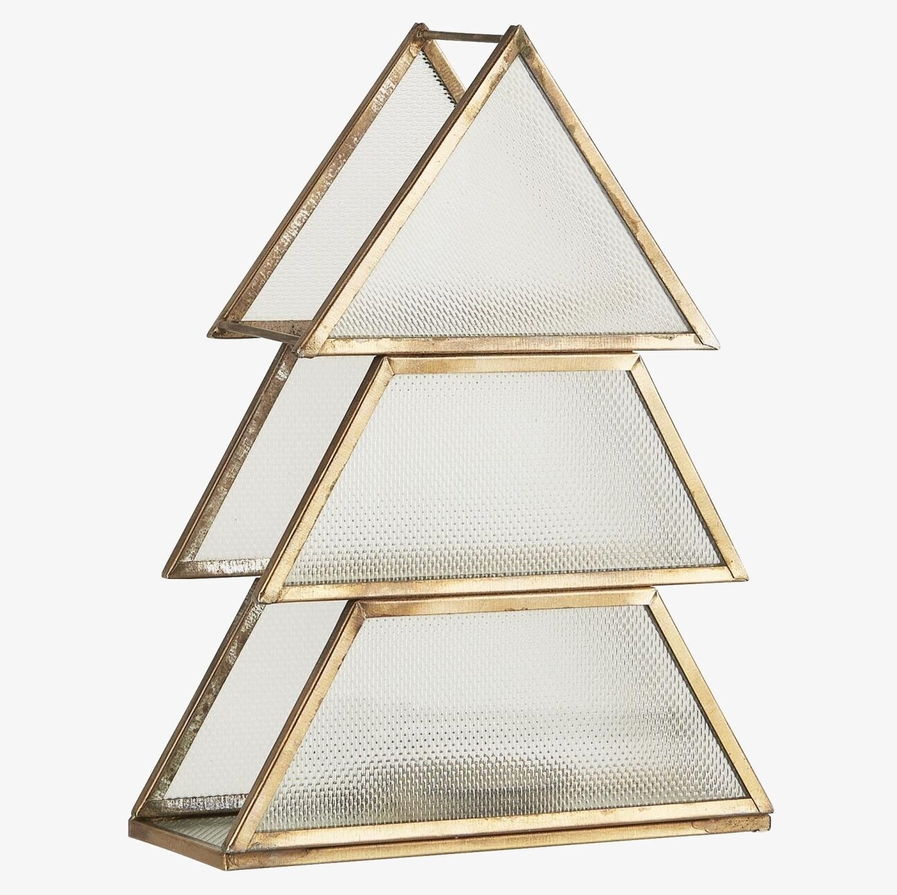 Ljuslykta Julgran Stor från IB Laursen i nätmönstrat glas