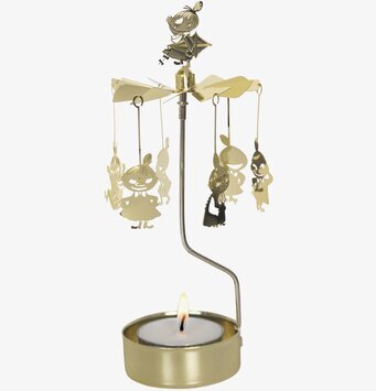 Bild av snurrande änglaspel med Lilla My dekorationer