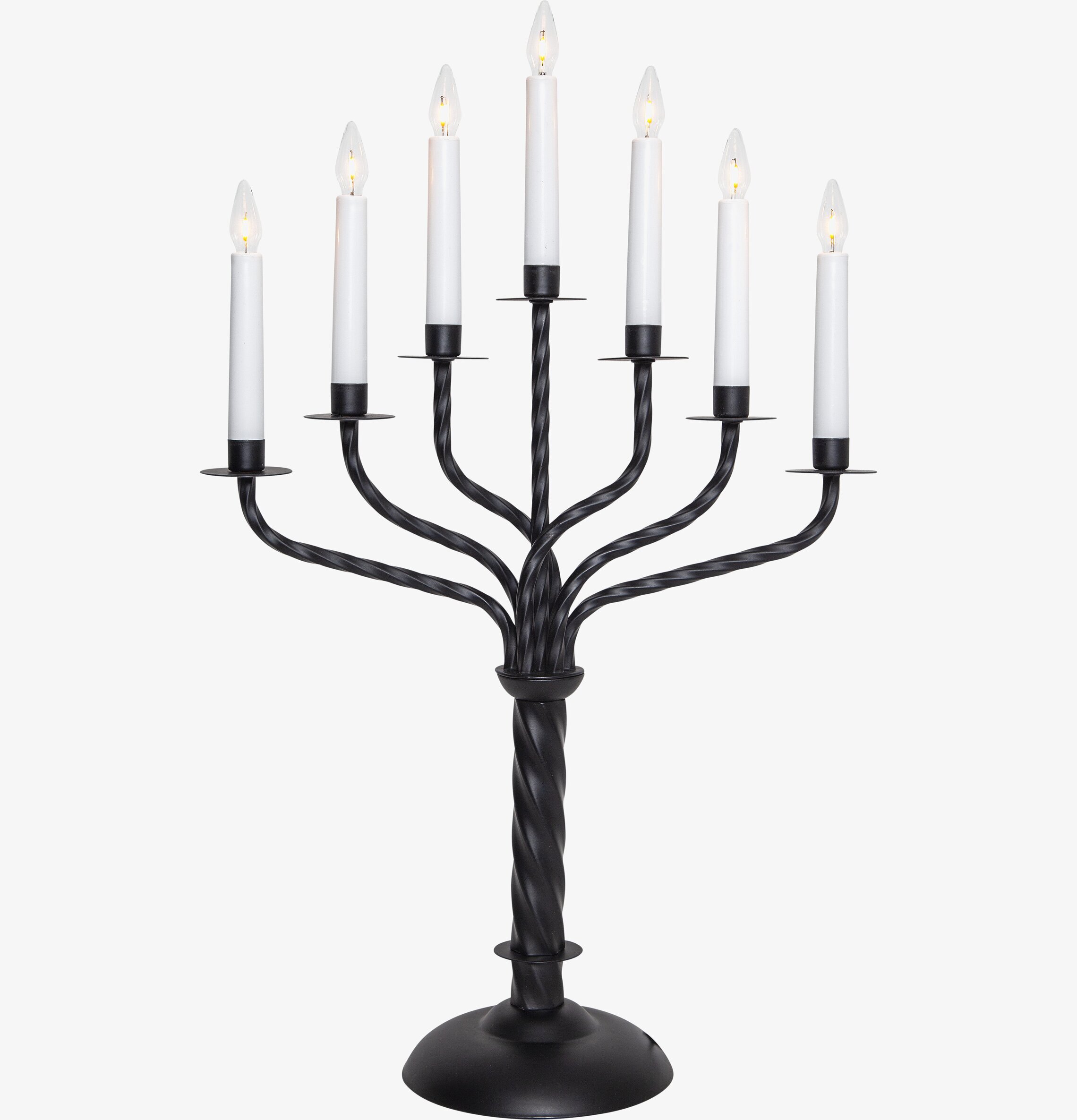 Bild av elegant ljusstake med sju armar i svart design