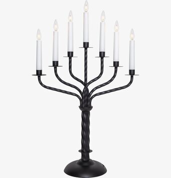 Bild av elegant ljusstake med sju armar i svart design