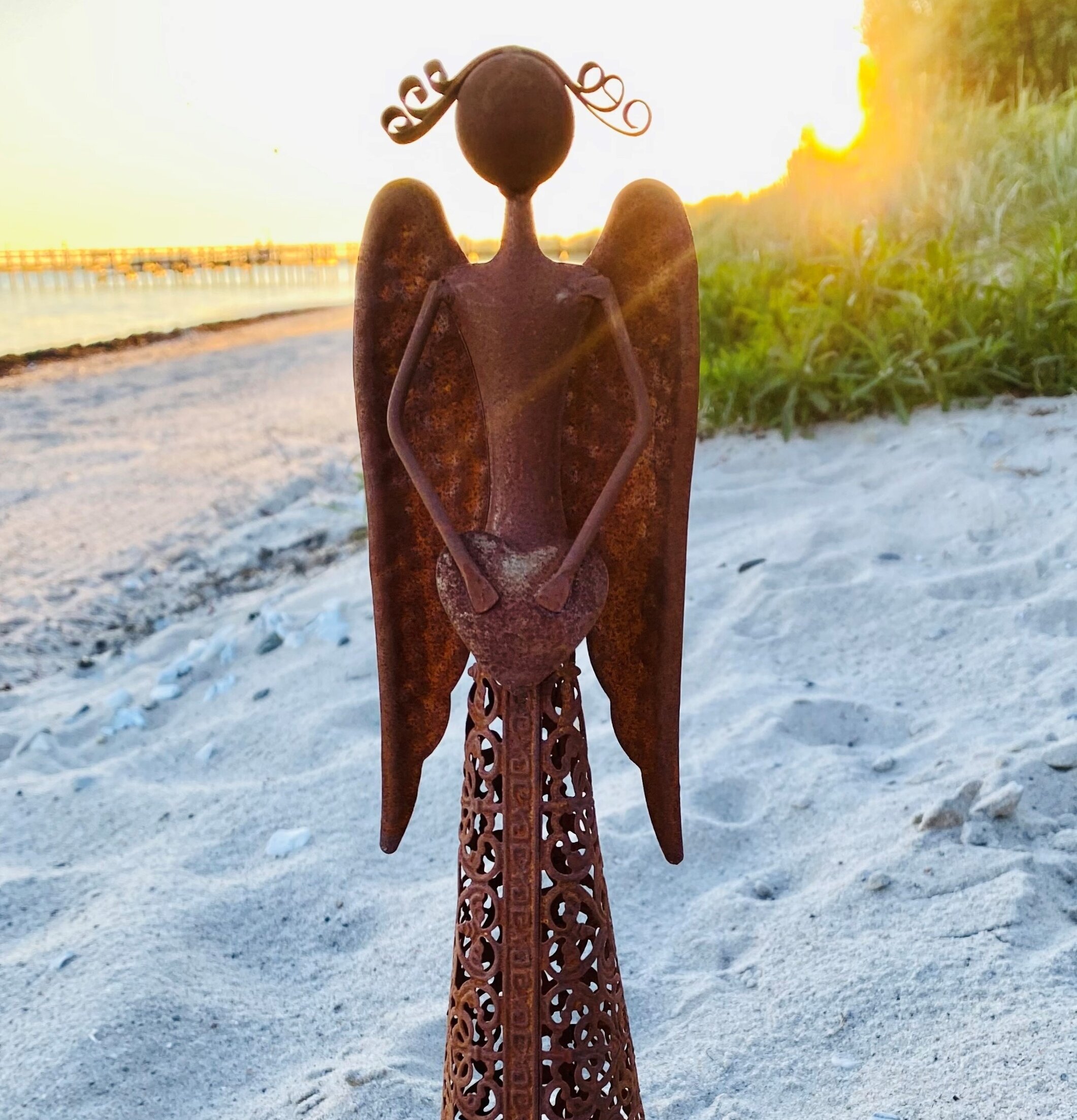 Stor Ängel Med Värmeljushållare från Lind Decoration