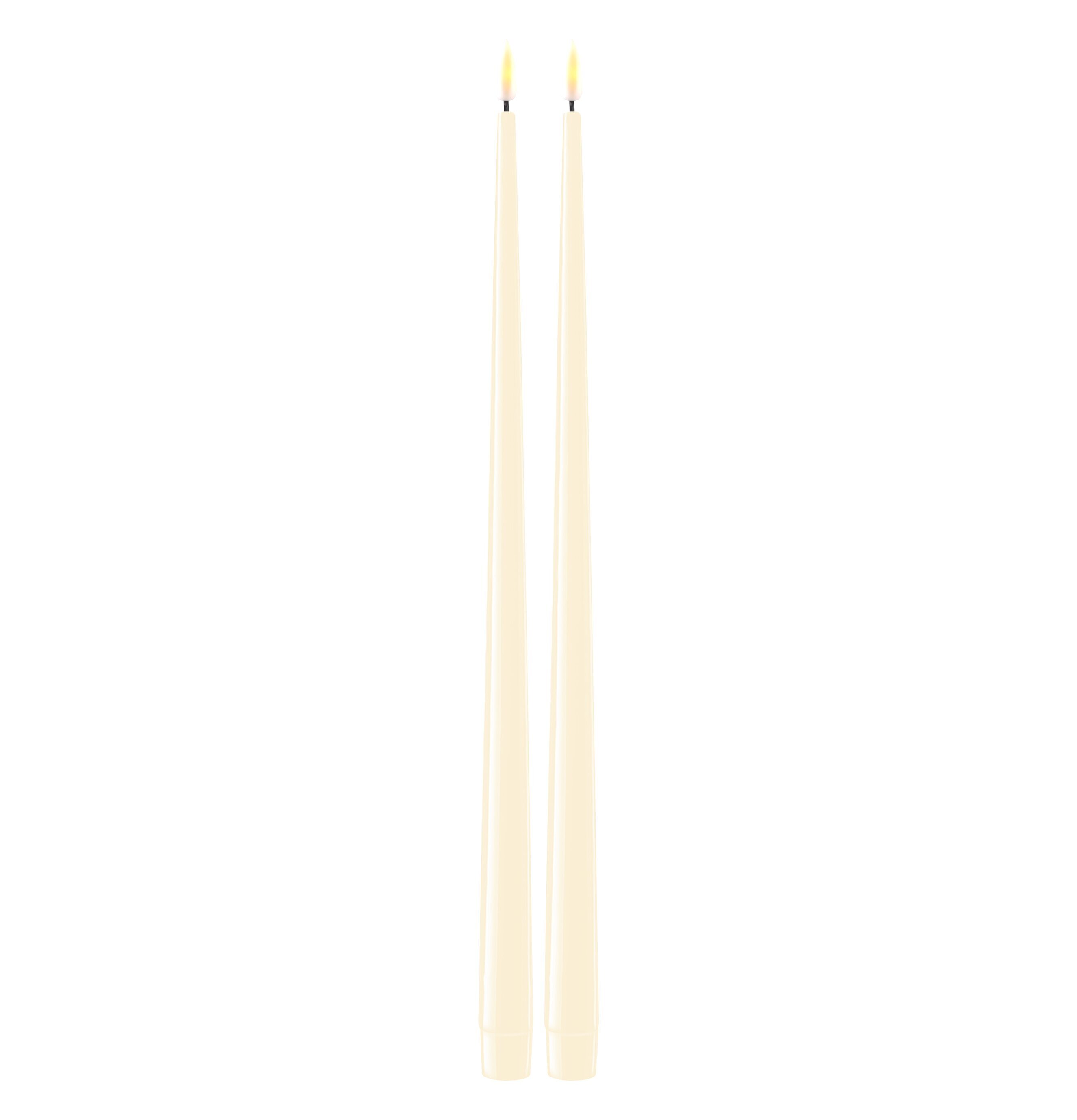 Middagsljus Creme LED 2-Pack 38 cm från Deluxe Homeart