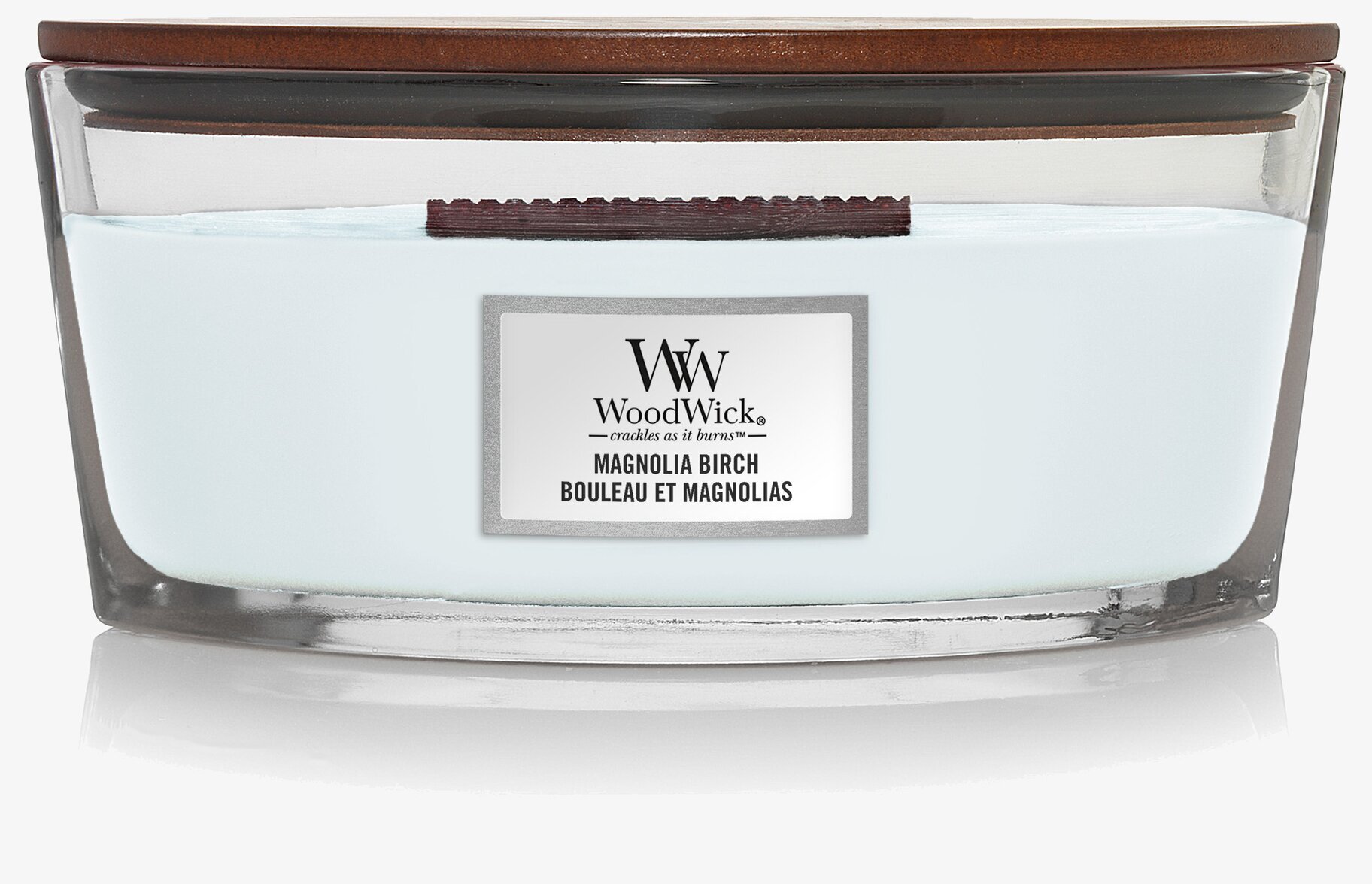 Bild av exklusiv ljuslykta med trälock och träveke