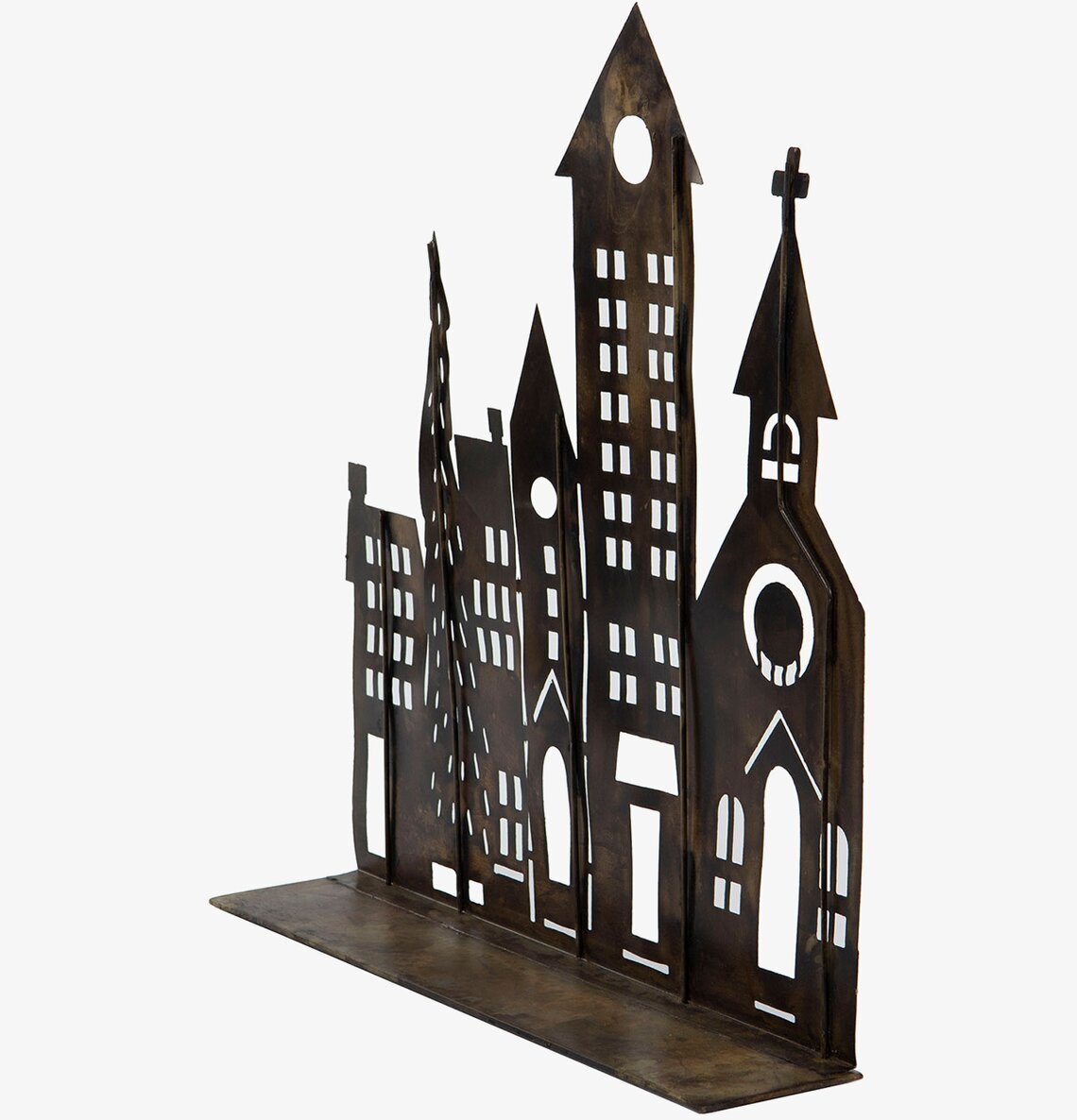 Hus Siluett Antik Brun från A Lot Decoration i metall